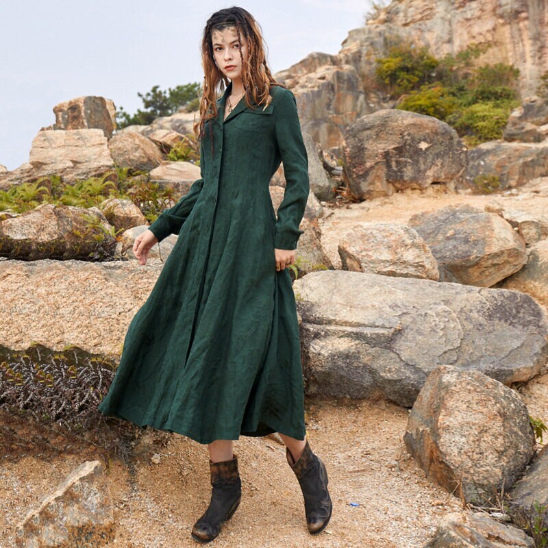 maxi long sleeves dress