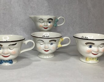 Vintage Bailey's Cups & Creamer (4)