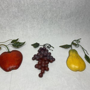 Vintage Trio of Wall Hanging Fruit