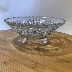 Vintage Cut Crystal Footed Dish