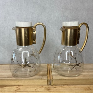 Vintage Starburst Pyrex Single Size Coffee Carafes (2)