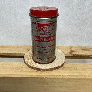Vintage Jr Ace Collectible Handy Bait Can