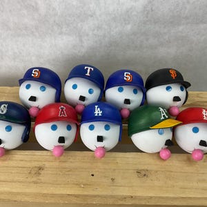 Vintage Collection of Jack in the Box Baseball Teams Antenna Balls