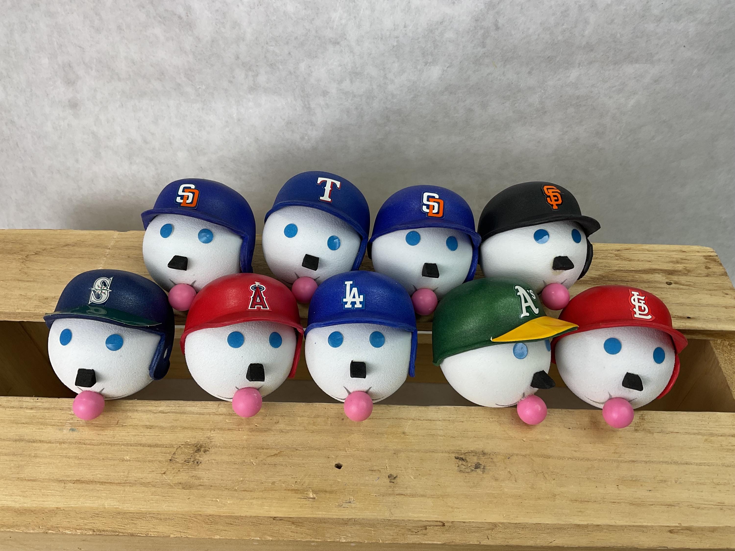 Vintage Collection of Jack in the Box Baseball Teams Antenna Balls