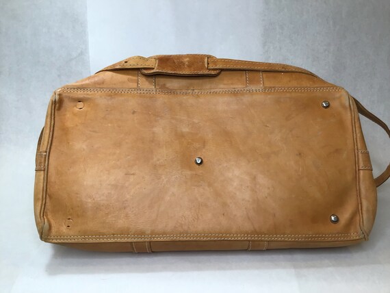 Vintage Cowhide and Leather Cross Carry or Handle… - image 9