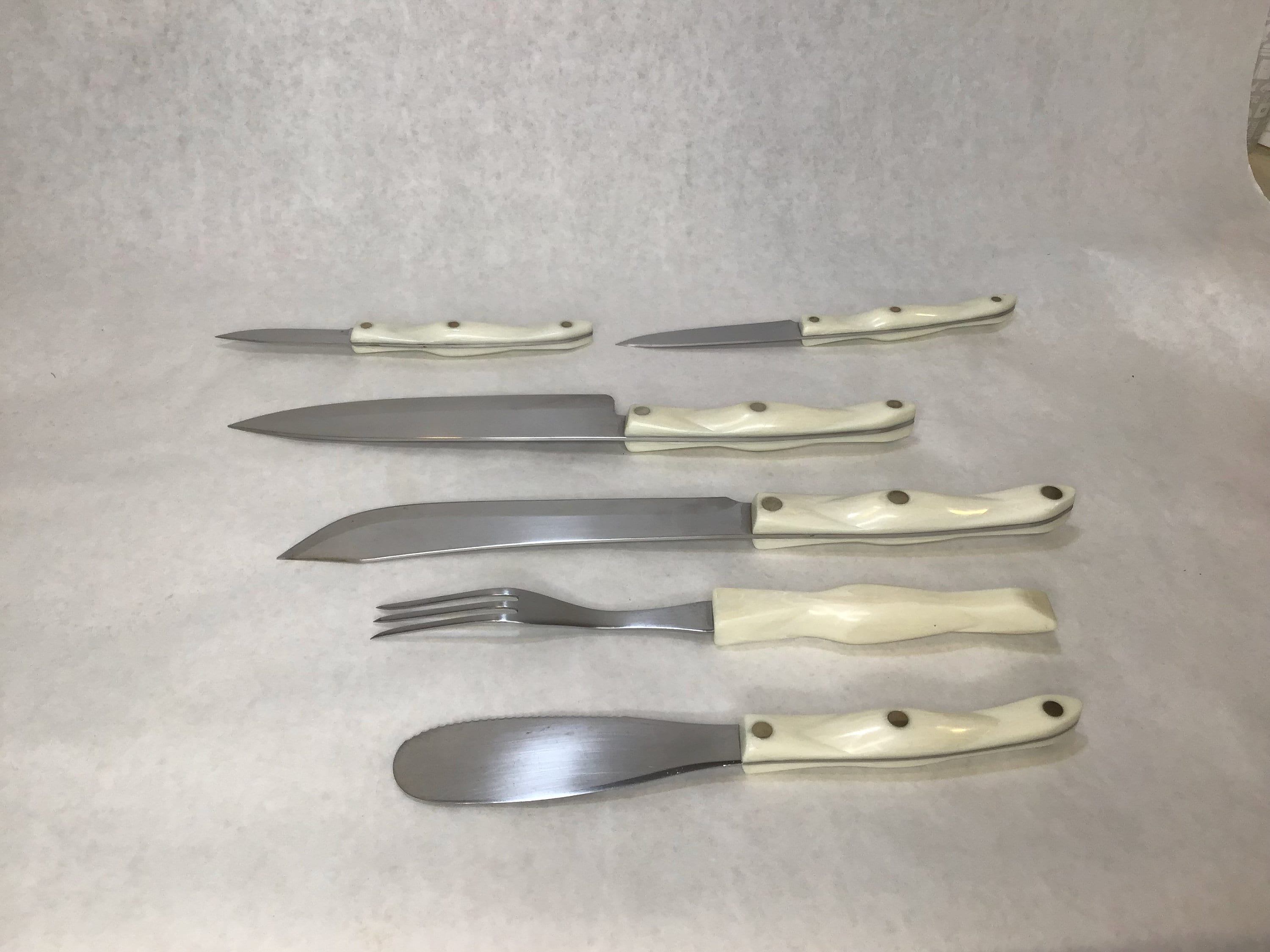 Vintage White Cutco Knife Collection 