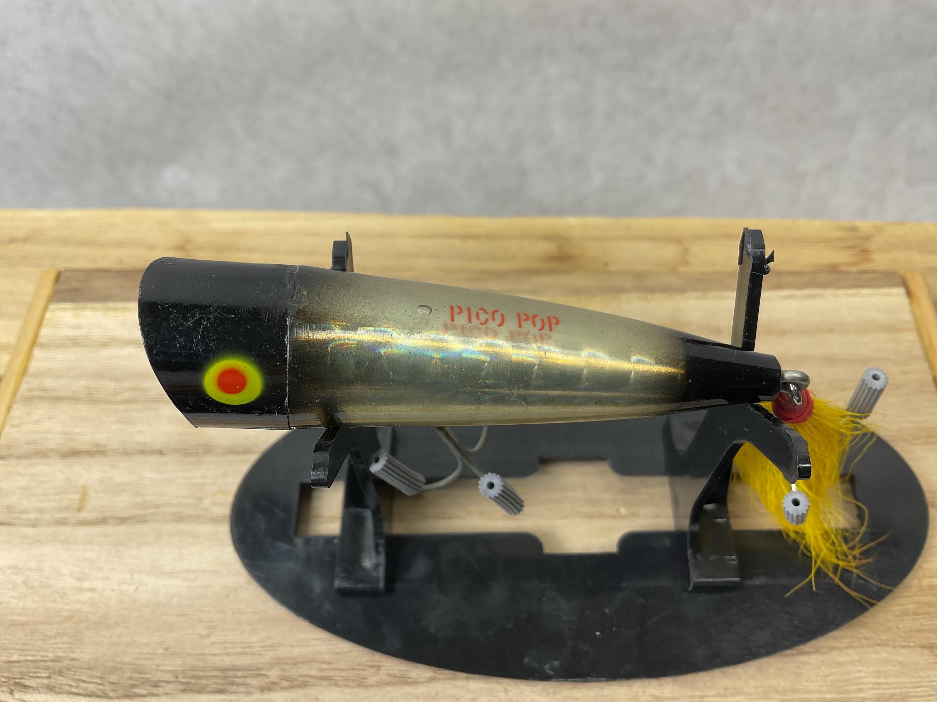 Appât De Pêche Vintage E & E Tackle Popper - Bois Rare, Pat. En Attente (lot#9146)