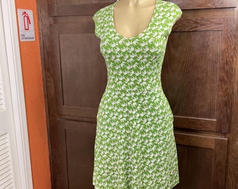new york and company green dress Linen mid-length dress