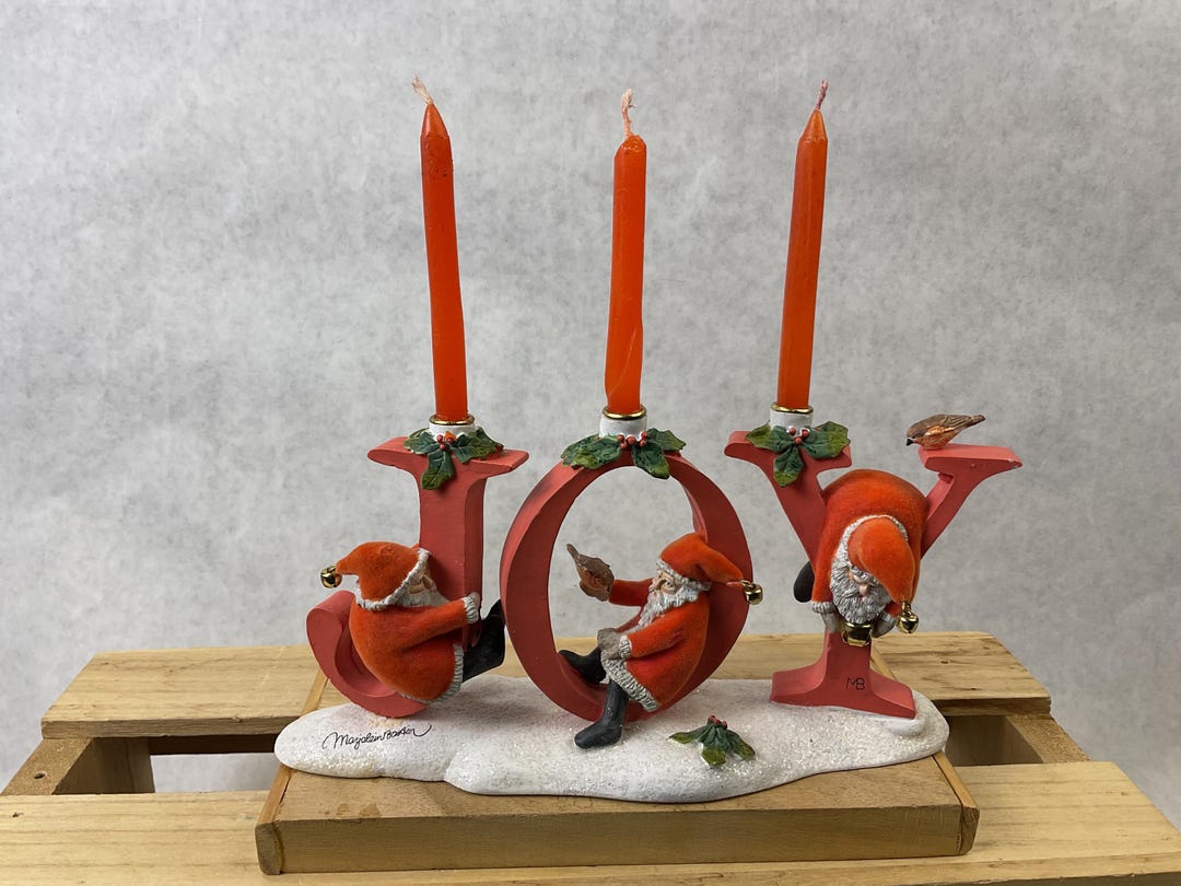 Hallmark Tabletop Display Vintage Hallmark Tabletop JOY Candle Accent Display - Etsy