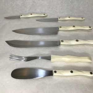 Vintage White Cutco Knife Collection