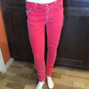 Vintage True Religion Red Lowrise Skinny Leg Jeans