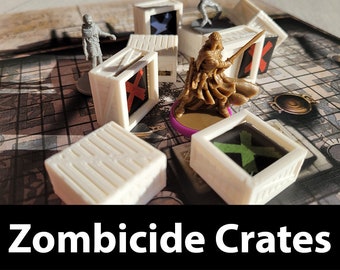 ENSEMBLE de jeu de société Zombicide Crates