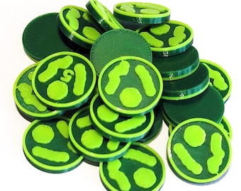 Microbes -  25 colorful tokens for Terraforming Mars