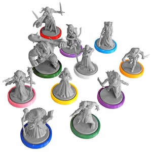 Talisman The Magical Quest Game 5ed. - character figures stands - 15 pieces