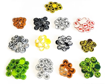 240 colorful tokens for Terraforming Mars