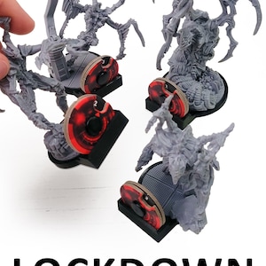 Nemesis Lockdown stands for figures and markers - 1 set of 14 pieces