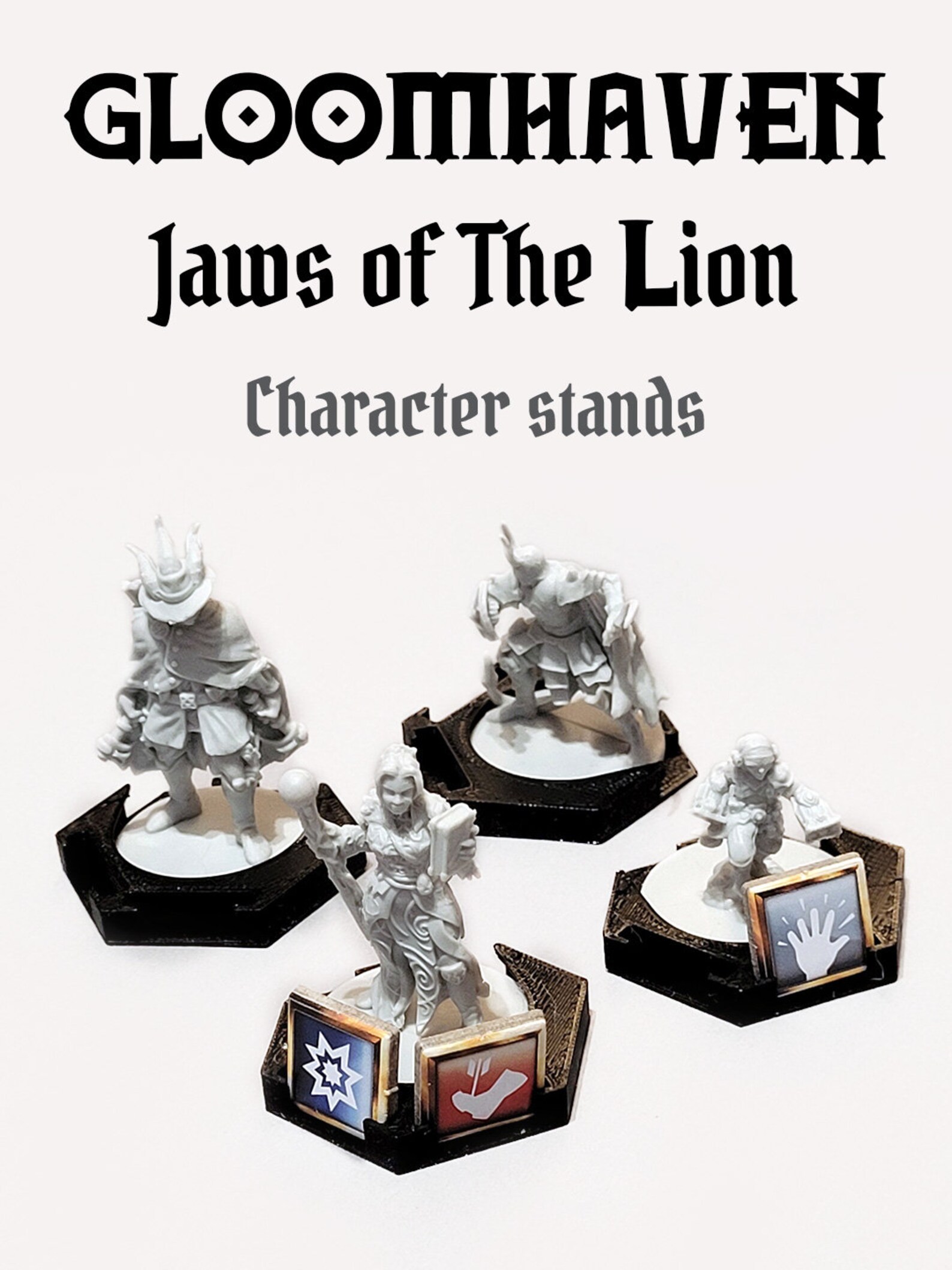 Gloomhaven / Jaws of the Lion Character Stands 4 Pieces Etsy UK