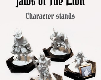 Gloomhaven / Jaws of the Lion character stands 4 pieces