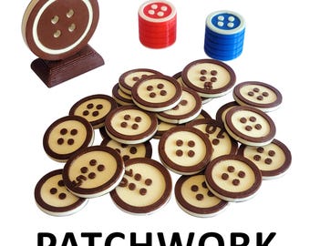 Patchwork - Ersatzknöpfe, Zeitmarker und Neutralmarker 1 Set.