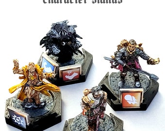 Gloomhaven - character stands 4 pieces