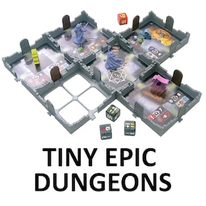 Tiny Epic Dungeons - 12 dungeons bases and 16 doors - 1 set