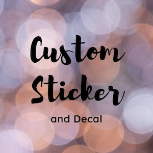 Decalcomanie in vinile personalizzate - crea le tue decalcomanie di design personalizzate per auto / finestrini / laptop / business / matrimonio / logo