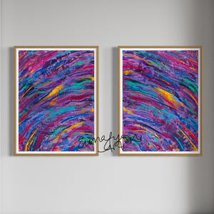 Violet Fantasy Art Print | Colorful Abstract Artwork | Violet Wall Decor | Purple Abstract | Expressive Abstract Art | Statement Piece