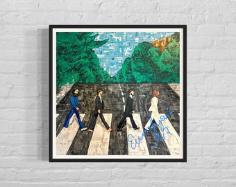 絵画 Beatles Amazon.com: Factory Entertainment The Beatles Abbey Road Double