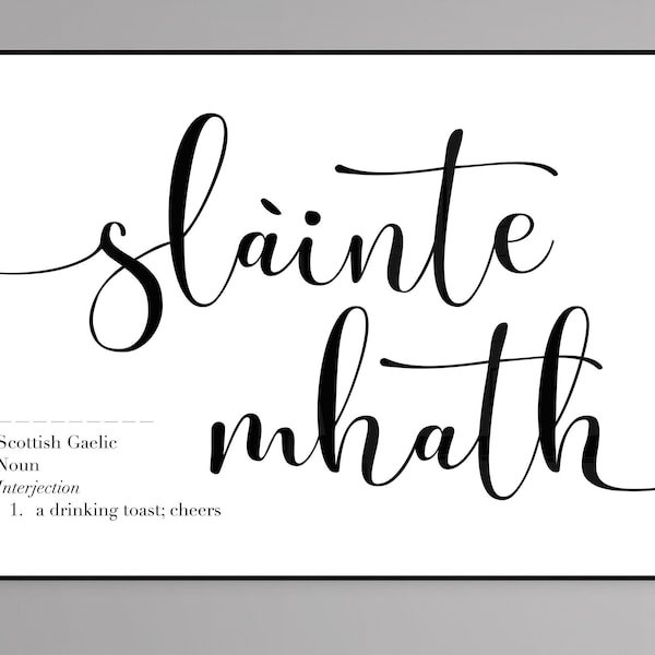 Impresión gaélica escocesa, decoración gaélica escocesa, regalos gaélicos, tapiz gaélico escocés