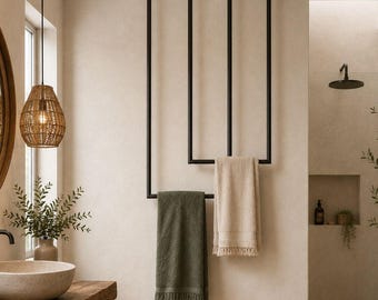 Ceiling Towel Bar, Minimalist Design, Housewarming Gift