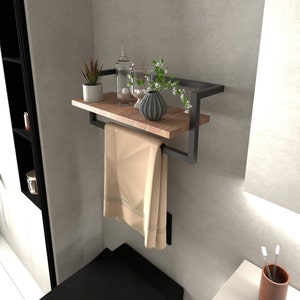 Towel Bar With Shelf, Multifunctional Towel Rack, Housewarming Gift