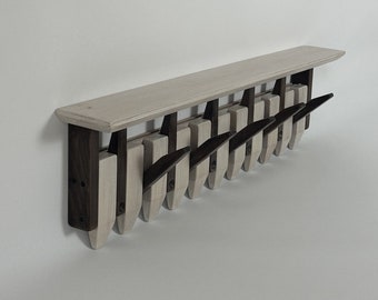 Wooden Piano Coat Rack with Shelf, Entrway Furniture, Housewarming Gift