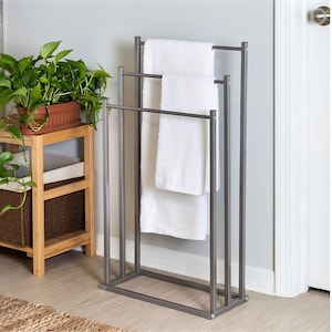 Free Standing Towel and Blanket Holder/Towel Rack Bathroom Decor/Housewarming Gift