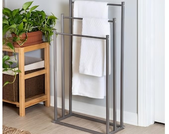 Free Standing Towel and Blanket Holder/Towel Rack Bathroom Decor/Housewarming Gift