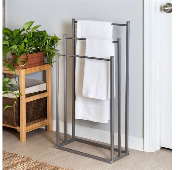 Free Standing Towel and Blanket Holder/Towel Rack Bathroom Decor/Housewarming Gift