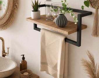 Towel Bar With Shelf, Multifunctional Towel Rack, Housewarming Gift