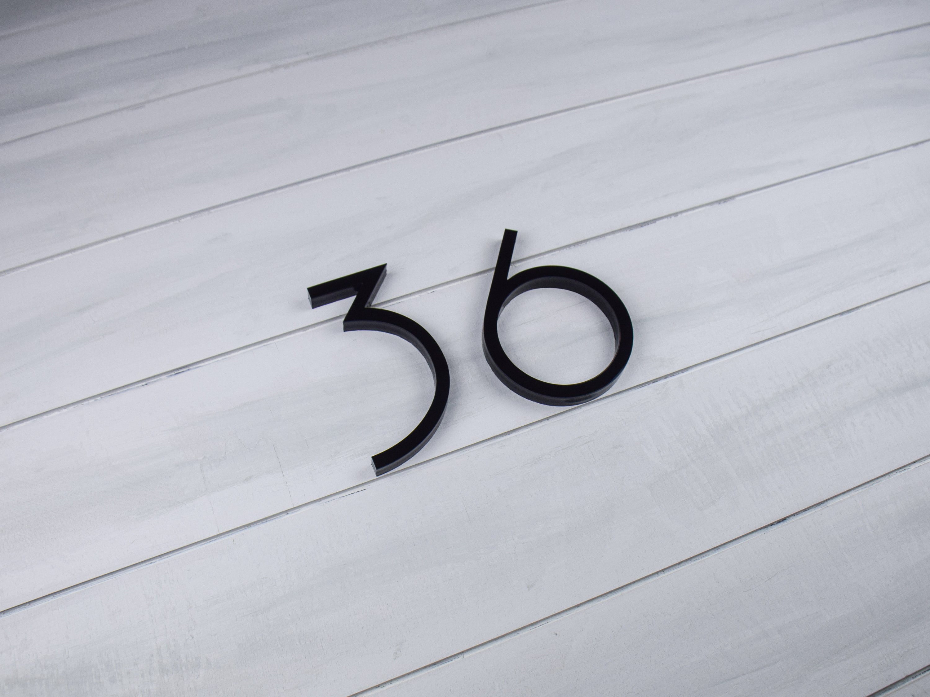 8 Inch Floating Modern House Numbers / Letters - Etsy
