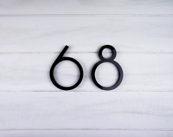 4 Inch Floating Modern House Numbers / Letters