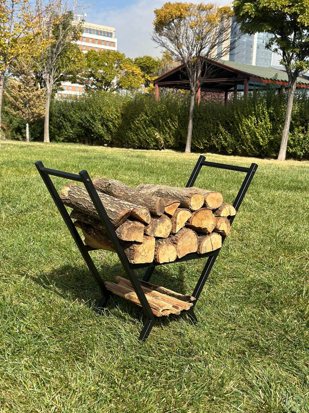 V Shaped Wood Rack Firewood Storage/log Holder/farmhouse Decor Etsy