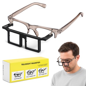 Jewelers Head Magnifying Glasses Half Frame Telesight Magnifier. Choose Magnification Below