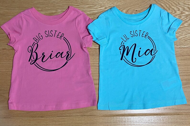 Big Sister and Little Sister Tshirt Svg and Png Files. Etsy