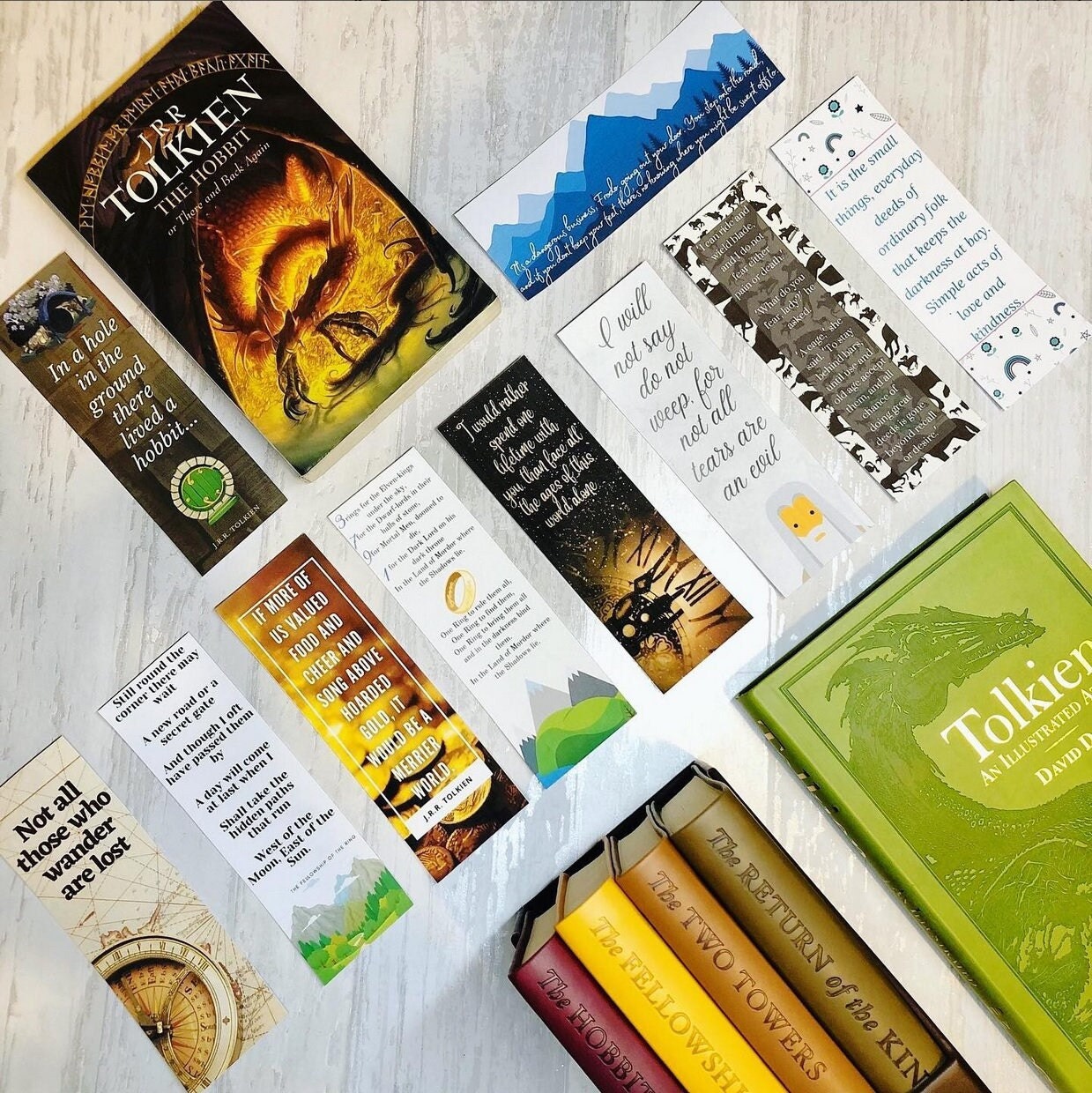 Digital Printable Bookmarks - Lord of the Rings &amp; the Hobbit Quotes ...