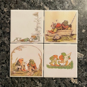 Frog & Toad Ceramic Coasters- Set of 4 Variety