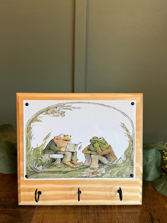 Frog & Toad Handcrafted Wooden Key Rack for Wall (3 Hook)