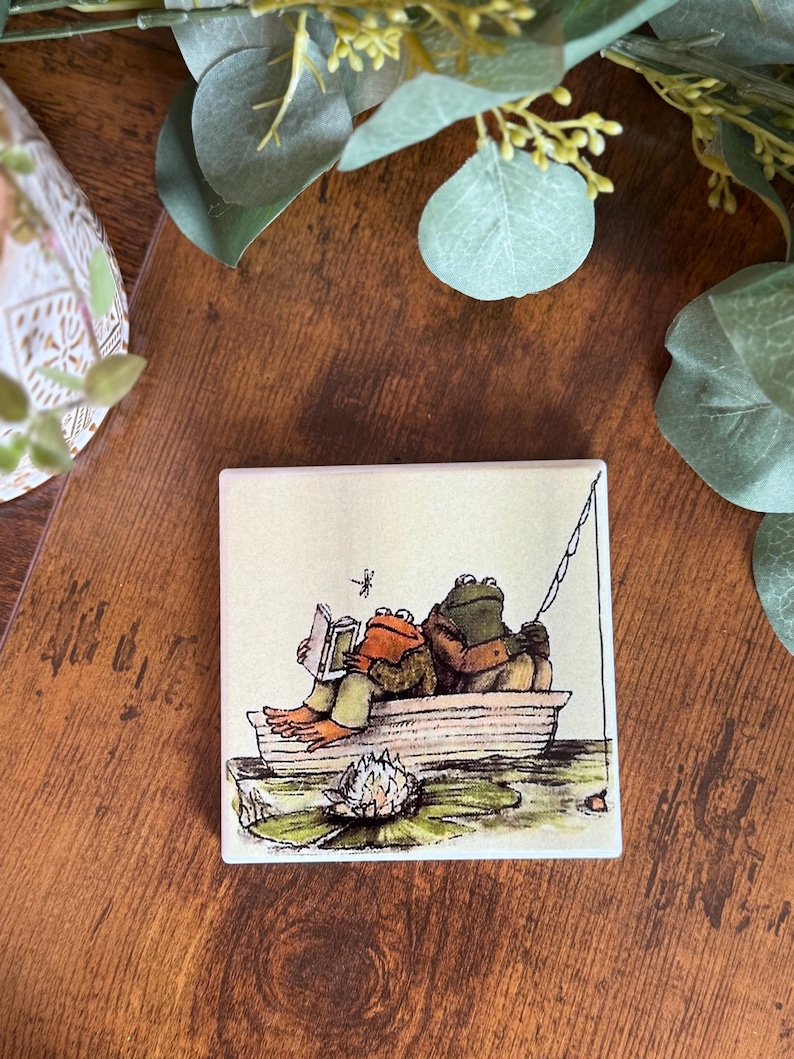 Frog & Toad (A)-Ceramic Coasters- Set of 4 Variety image 5