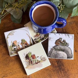 Frog & Toad (A)-Ceramic Coasters- Set of 4 Variety image 2