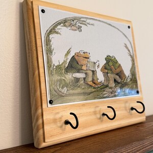 Frog & Toad Handcrafted Wooden Key Rack for Wall (3 Hook) image 3
