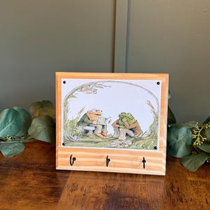 Frog & Toad Handcrafted Wooden Key Rack for Wall (3 Hook) image 2