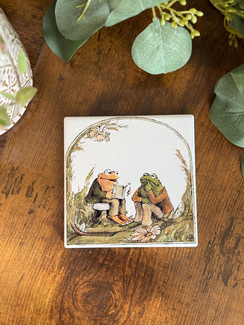 Frog & Toad (A)-Ceramic Coasters- Set of 4 Variety image 4