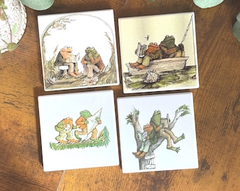 Frog & Toad Ceramic Coasters- Set of 4 Variety